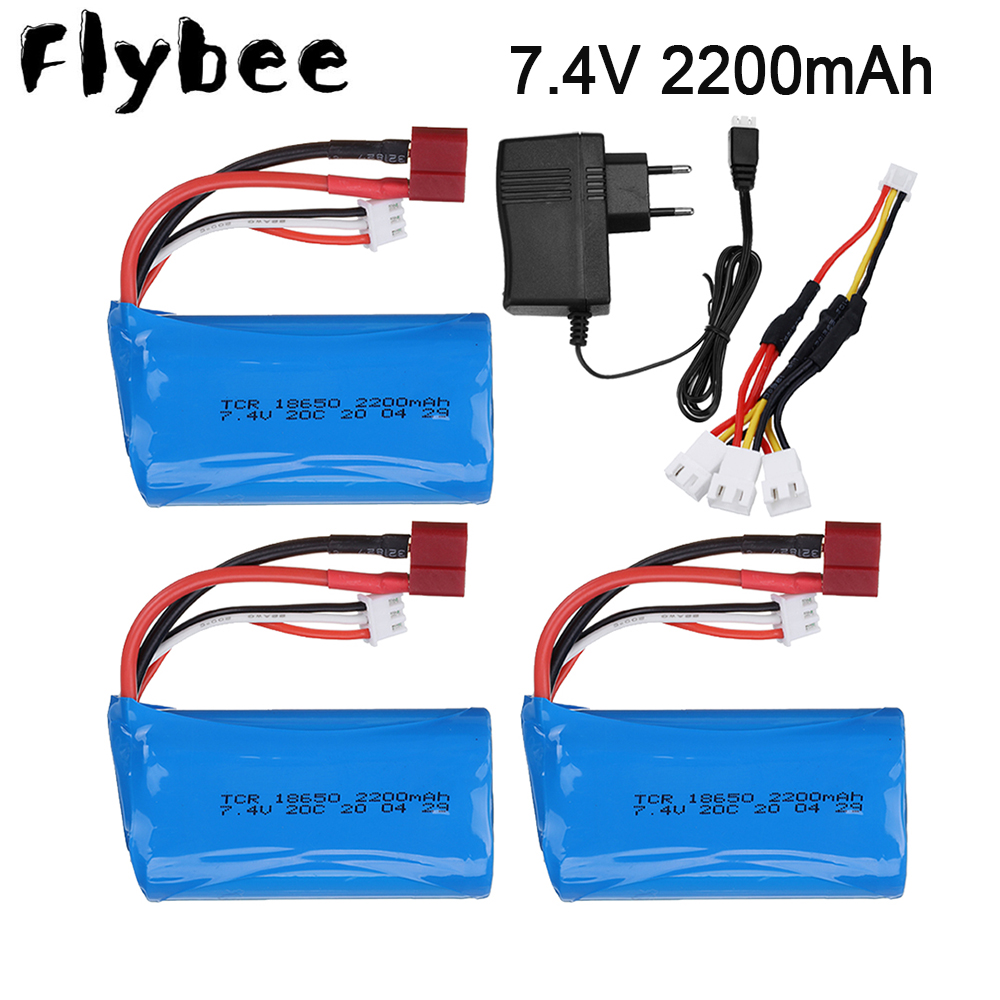 Rc Hobby Parts - 7.4V 2200mAh 18650 Lipo Batery for