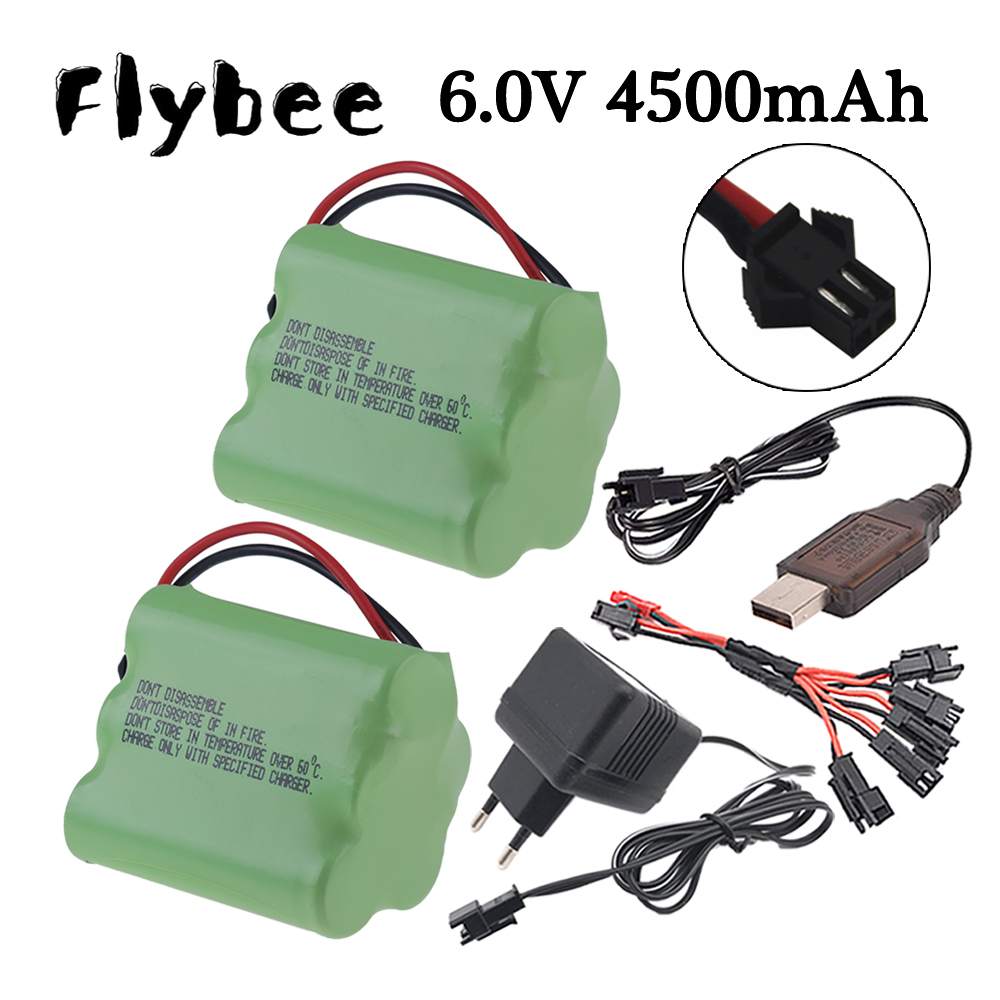 Rc Hobby Parts - 6v 4500mAh Ni-MH Battery SM Plug
