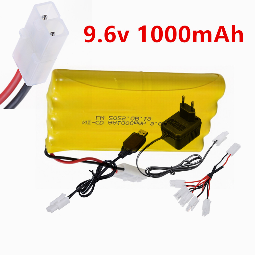 Rc Hobby Models - 9.6v 1000mAh Ni-CD AA Rechargeable Battery