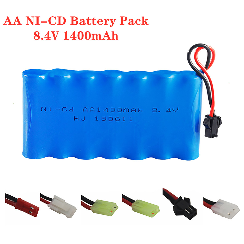 Rc Hobby Parts - 8.4V 1400mah Ni-CD Rechargeable Battery Pack