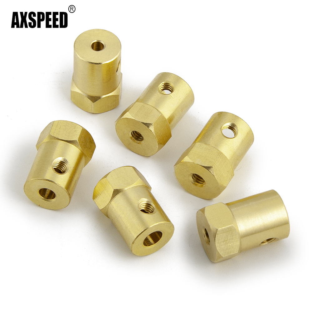 Wheel Hex Adapter - AXSPEED 1/4/10PCS 3/4/5/6/7/8/mm Brass Hex Coupling