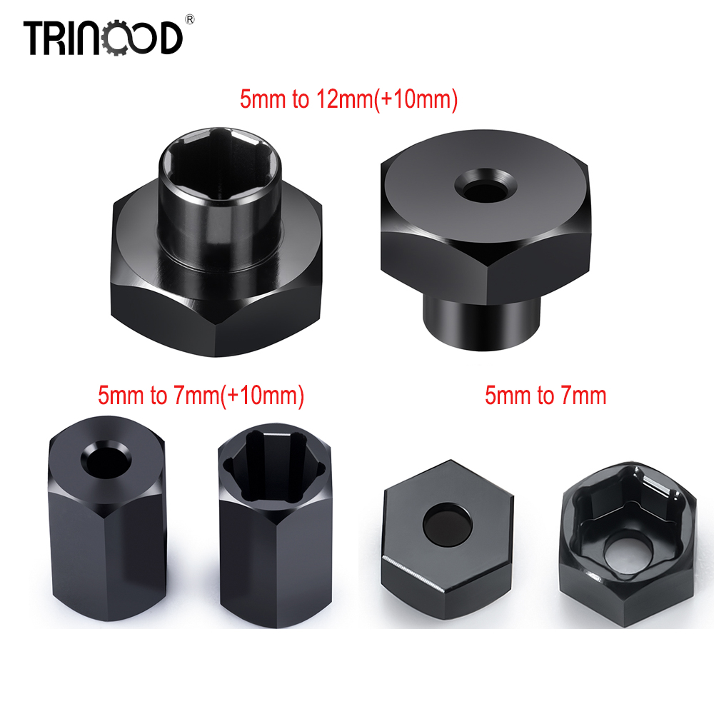 Wheel Hex Adapter - TRINOOD 4Pcs Aluminum Alloy 5mm to