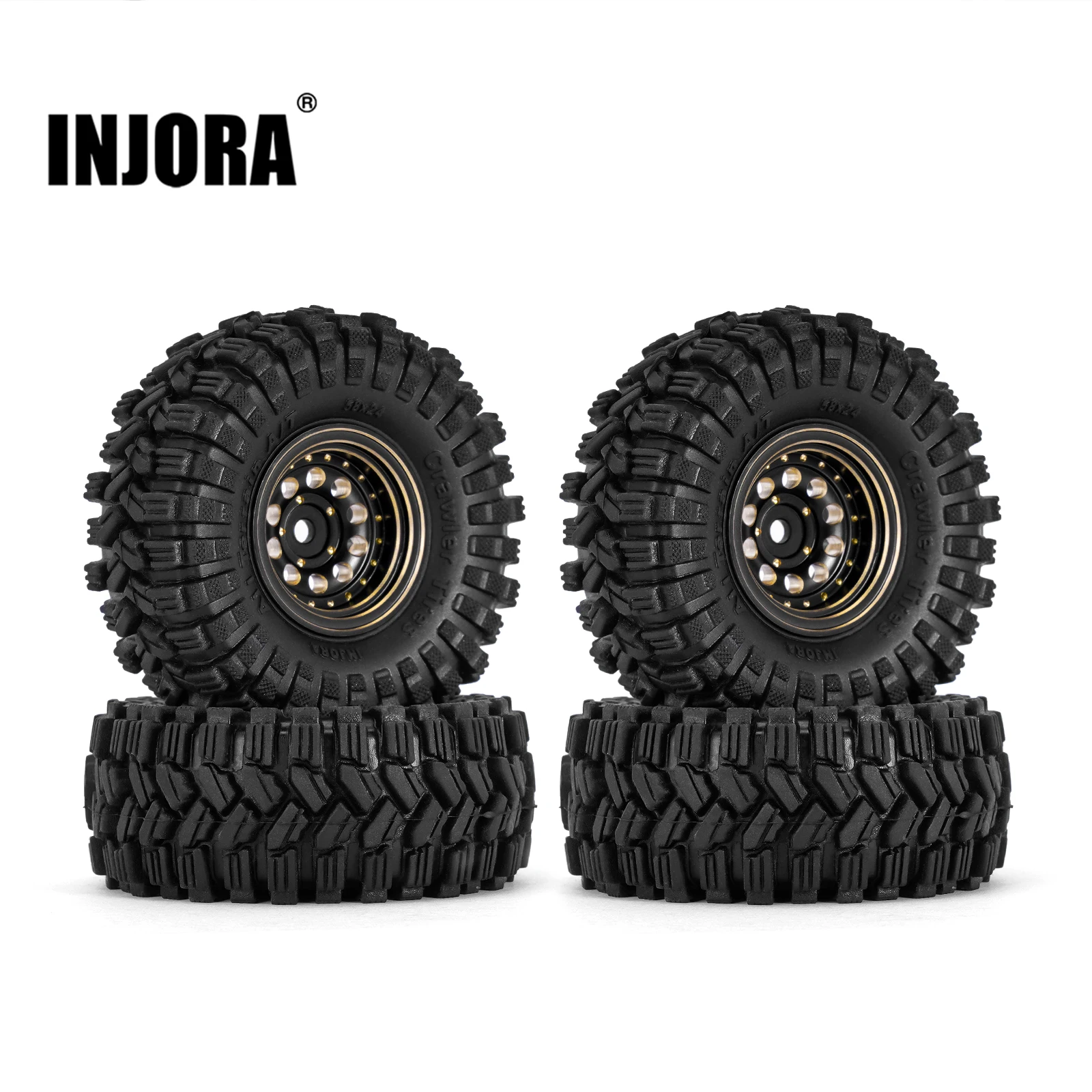 Wheel Hex Adapter - INJORA Black Coating Brass 1.0