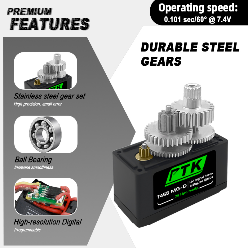 PTK 7455MG-D servo 12g Digital - Rc Hobby Shops review and price