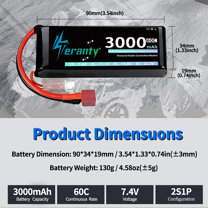 TERANTY 2S 3000mAh Lipo Batter - Rc Hobby Models review and price