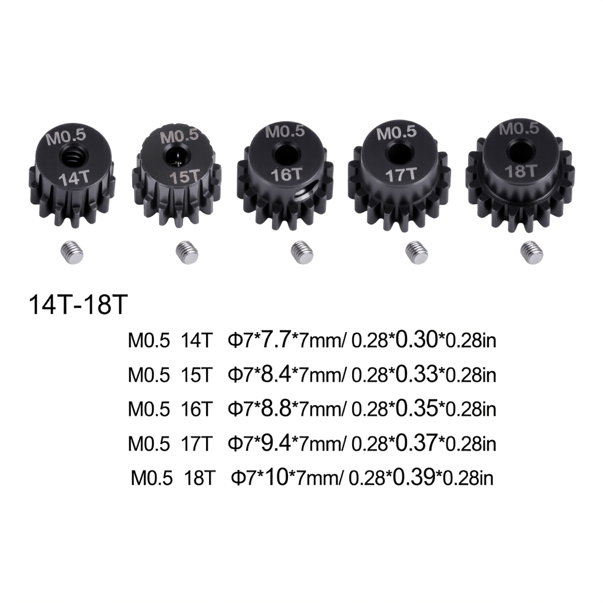 M0.5 2mm Shaft 14T-18T Metal P - Rc Hobby Shops review and price