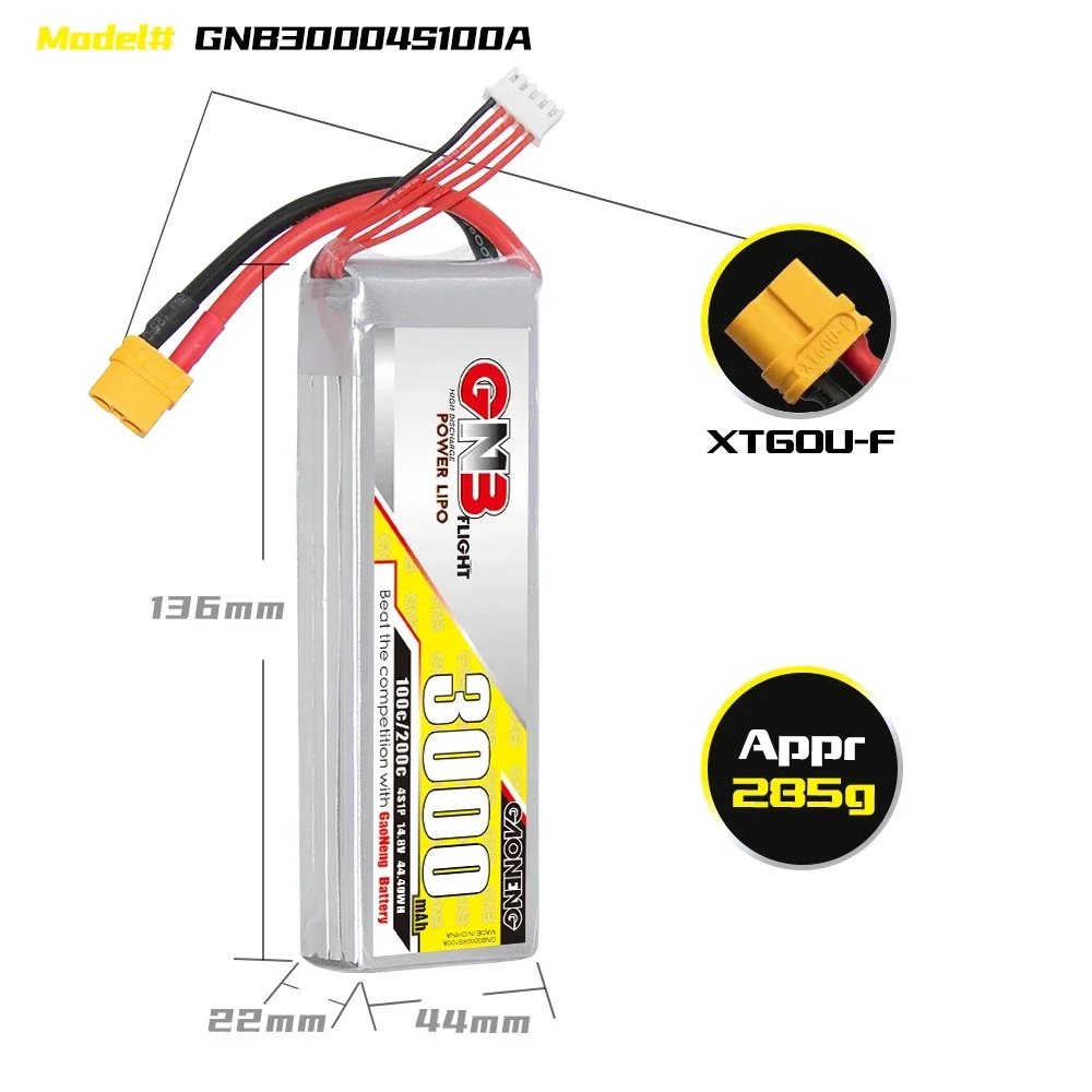 GAONENG GNB 3000mAh 4S 100C 20 - Rc Hobby Models review and price