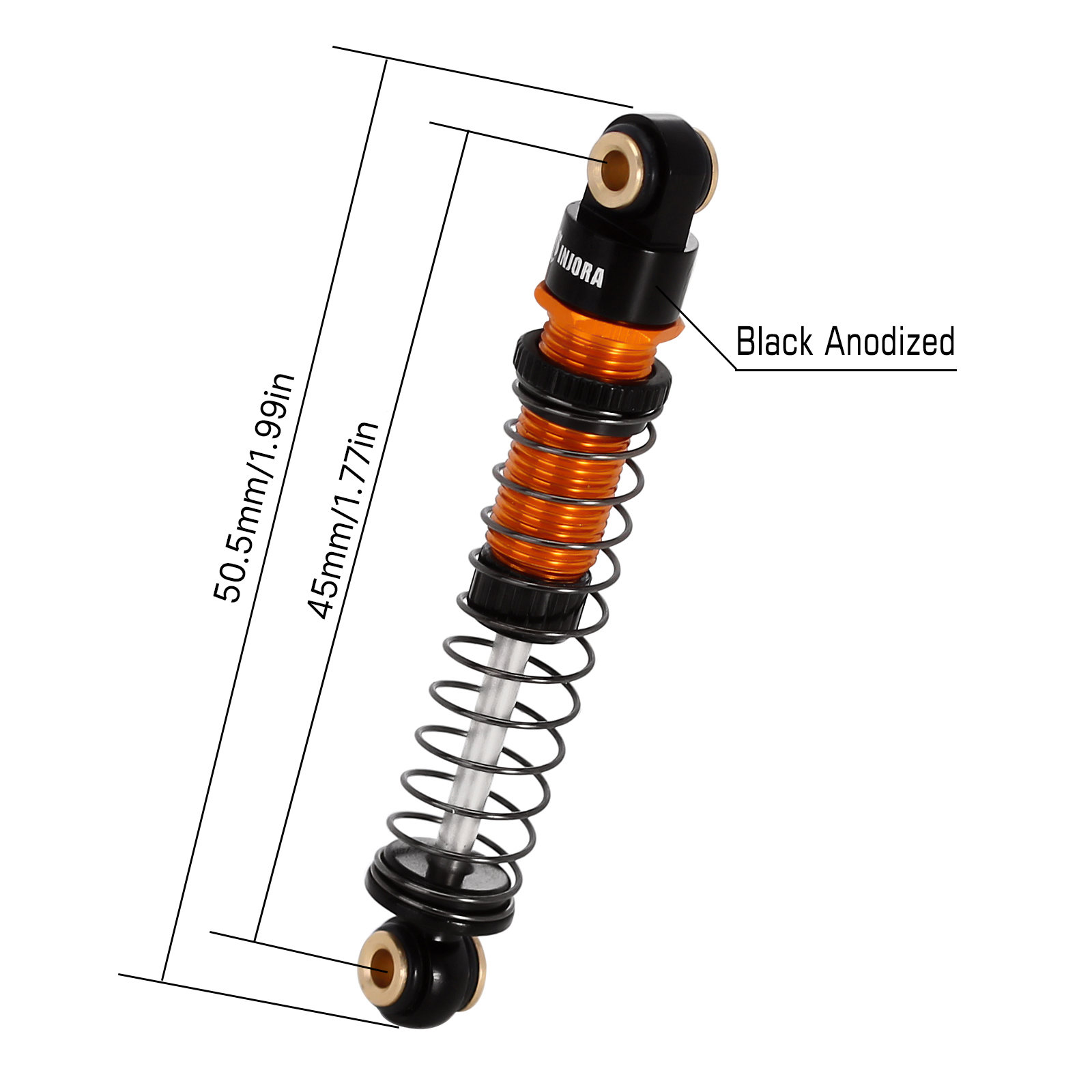 INJORA 45mm Aluminum Threaded  - Wheel Hex Adapter review and price