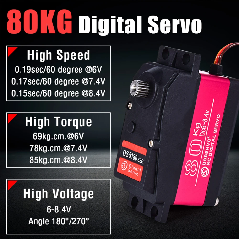 Dsservo Waterproof DS5180 80KG - Rc Hobby Shops review and price