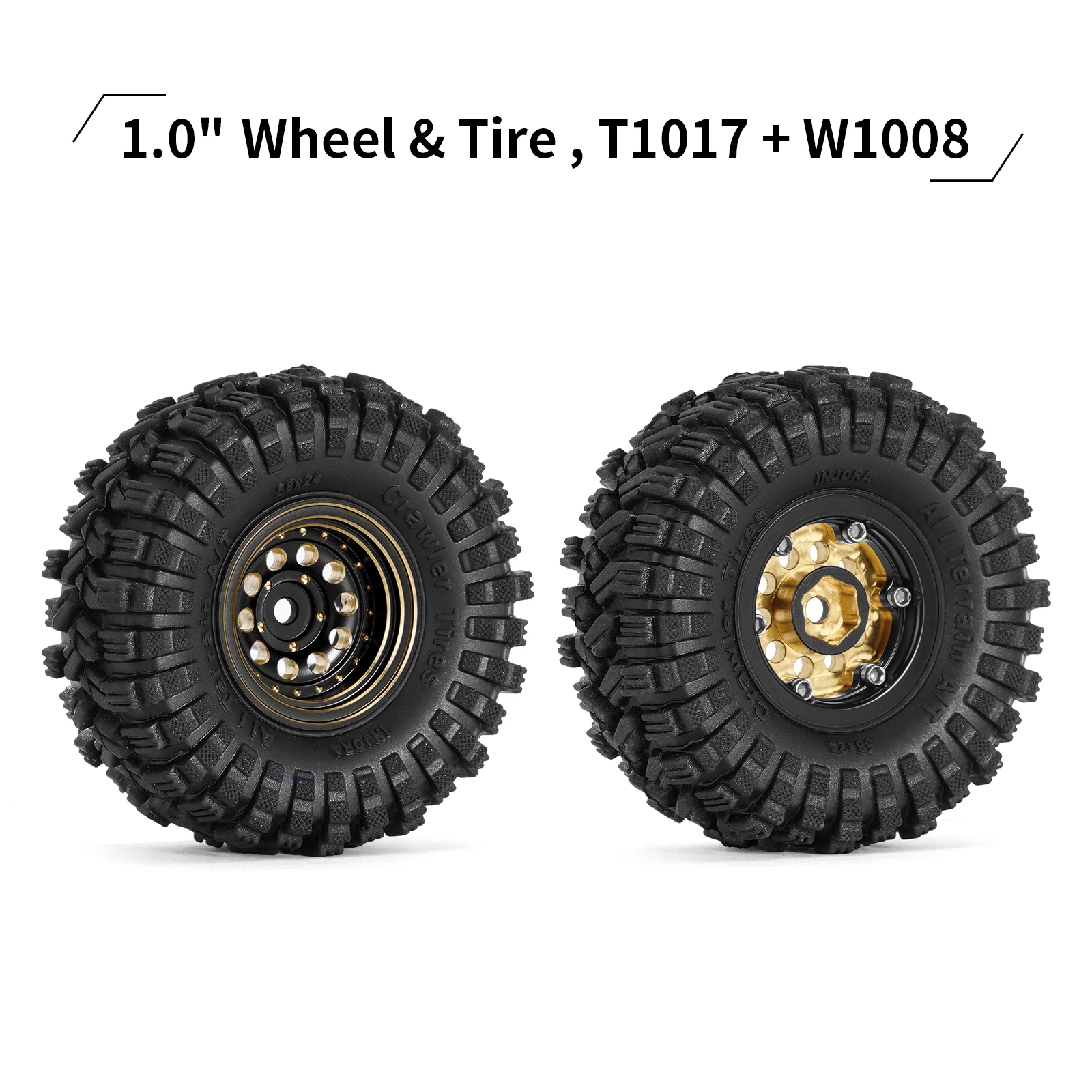 INJORA Black Coating Brass 1.0 - Wheel Hex Adapter review and price